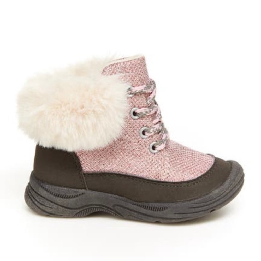 OshKosh Kids Joyita Faux Fur Trimmed Boot, Size 10 NEW